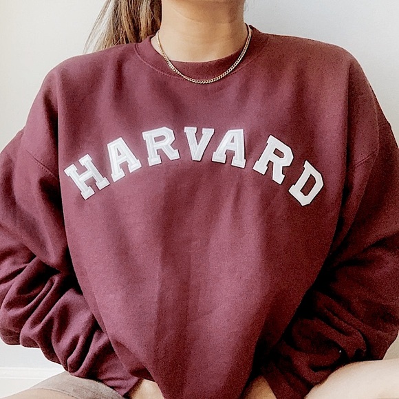 necessTITTIES Sweaters - maroon harvard crewneck | university crewneck | college sweatshirt | academia